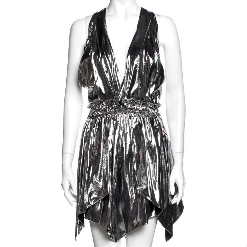 Isabel Marant Silver Kary Mini Dress